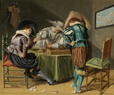 Tric-Trac Players in an Interior by Dirck Hals
